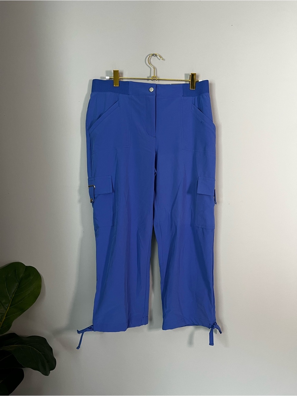 NWT Zenergy by Chico Women's Blue Utility Cargo Pants